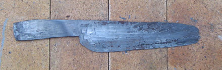last forging heats to made sure the blade is flat and uniform