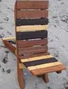carving of beach chair