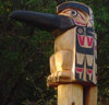 woodcarving of totem pole