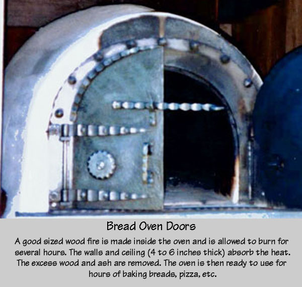 Bread oven doors, forged steel