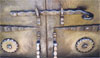 detail of forged iron door