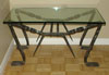 detail of forged iron legs