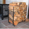 custom forged iron firewood rack