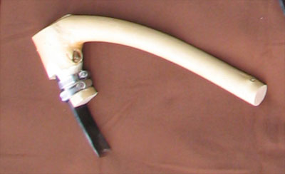 third image of North Bay Forge Adze Iron with natural crook handle
