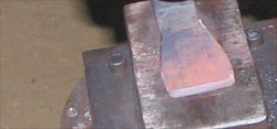 forging an adze iron, step 10