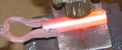 forging an adze iron, step 2
